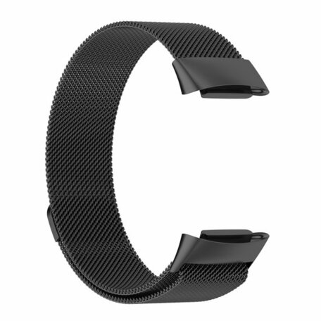 Milanese bandje - Zwart - Geschikt voor FitBit Charge 5