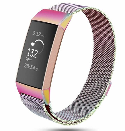 Fitbit Charge 3 & 4 milanese bandje - Maat: Small - Colour