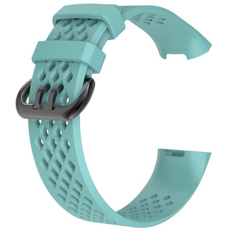 Fitbit Charge 3 & 4 sport bandje - Maat: Large - Turquoise