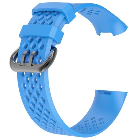 Fitbit Charge 3 & 4 sport bandje - Maat: Large - Blauw
