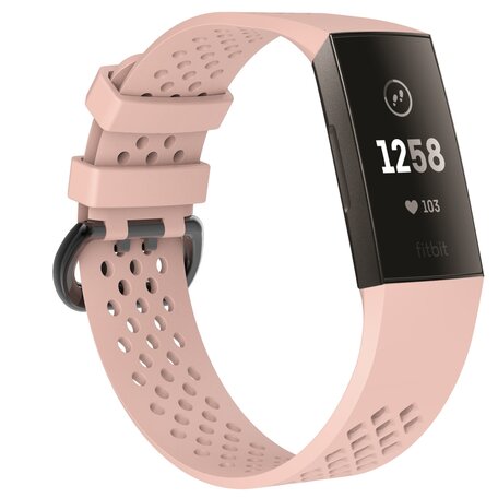 Fitbit Charge 3 & 4 sport bandje - Maat: Large - Roze