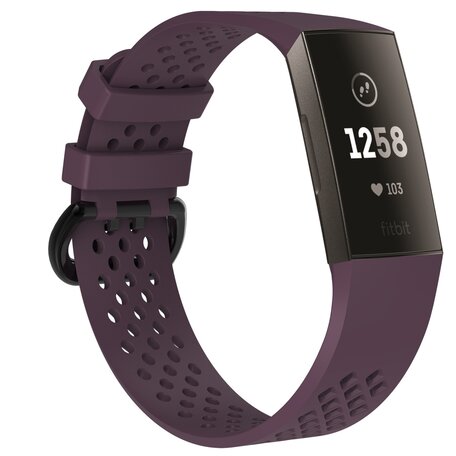 Fitbit Charge 3 & 4 sport bandje - Maat: Large - Paars