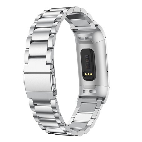 Fitbit Charge 3 & 4 metalen bandje - Zilver