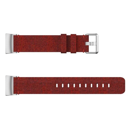 Fitbit Charge 3 & 4 nylon bandje - Donker rood