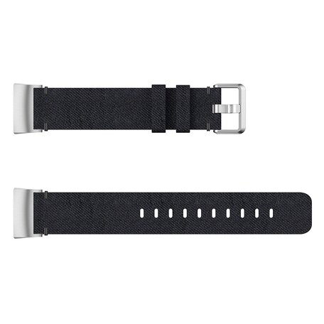 Fitbit Charge 3 & 4 nylon bandje - Zwart