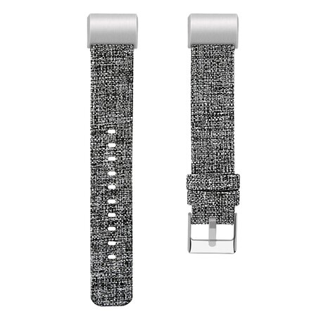 Fitbit Charge 2 Canvas bandje - Maat: Large - Grijs