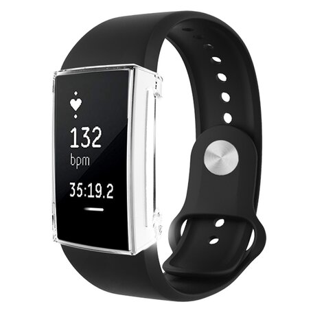 Fitbit Charge 2 TPU case (volledig beschermd) - Transparant