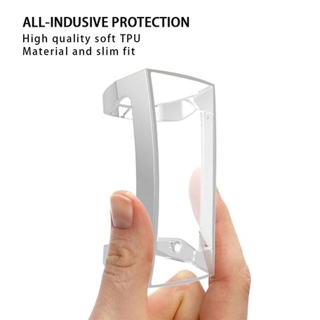 Fitbit Charge 2 TPU case (volledig beschermd) - Zilver