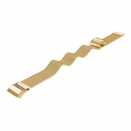 Fitbit Charge 2 milanese bandje - Maat: Large - Goud