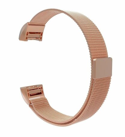 Fitbit Charge 2 milanese bandje - Maat: Large - Champagne goud