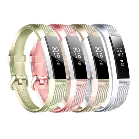 Fitbit Alta Siliconen bandje - Maat: Large - Champagne Goud