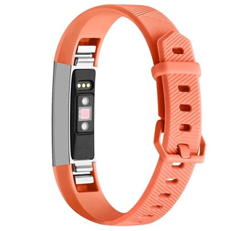 FitBit Alta HR siliconen bandje met gesp - Maat: Large - Licht oranje