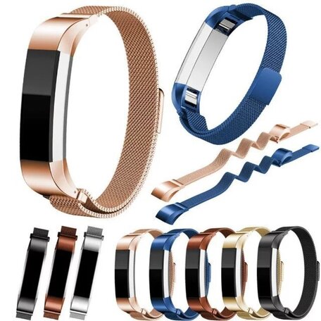 FitBit Alta HR - Milanese bandje - Maat: Large - Multicolor