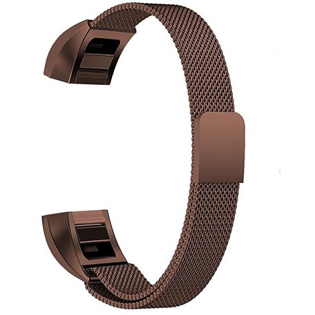 FitBit Alta HR Milanese bandje - Maat: Large - Coffee