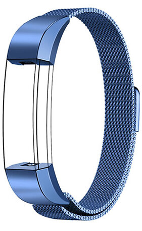 FitBit Alta HR Milanese bandje - Maat: Large - Blauw