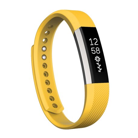 Fitbit Alta siliconen bandje, Maat: Small, Lengte: 18.5CM - Geel