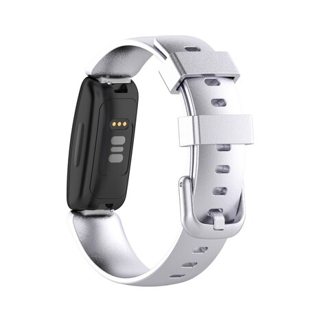 Fitbit Inspire 2 & Ace 3 - Sportbandje met gesp - Maat: Large - Zilver