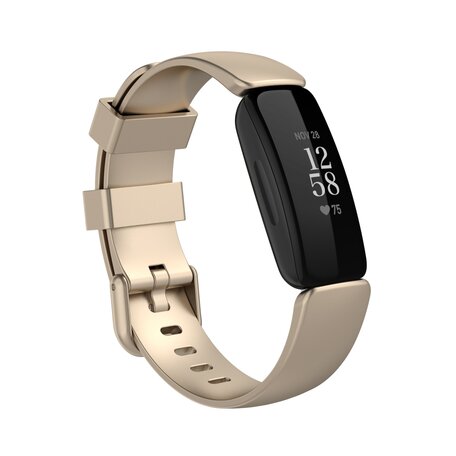 Fitbit Inspire 2 & Ace 3 - Sportbandje met gesp - Maat: Large - Champagne goud