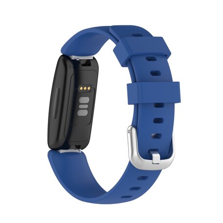 Fitbit Inspire 2 & Ace 3 - Sportbandje met gesp - Maat: Large - Donkerblauw