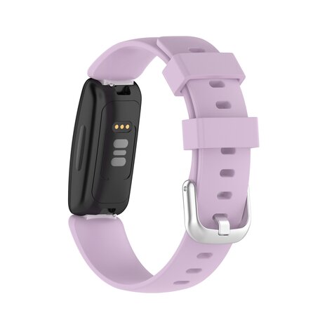 Fitbit Inspire 2 & Ace 3 - Sportbandje met gesp - Maat: Large - Lichtpaars