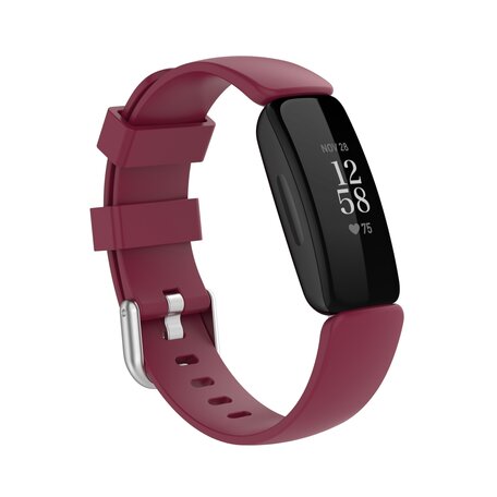 Fitbit Inspire 2 & Ace 3 - Sportbandje met gesp - Maat: Large - Bordeaux