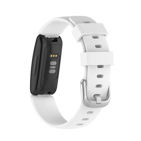 Fitbit Inspire 2 & Ace 3 - Sportbandje met gesp - Maat: Small - Wit