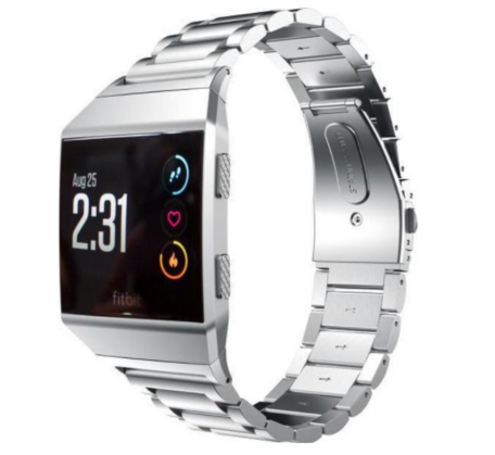 Fitbit Ionic - Schakelarmband Stainless Steel bandje - Zilver