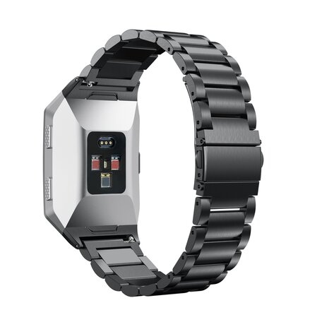 Fitbit Ionic - Schakelarmband Stainless Steel bandje - Zwart