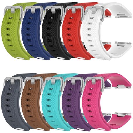 Fitbit Ionic siliconen bandje met gesp - Maat: Large - Donkergrijs
