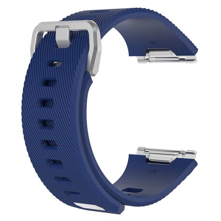 Fitbit Ionic siliconen bandje met gesp - Maat: Small - donkerblauw