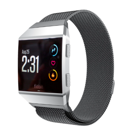 Fitbit Ionic Milanese bandje - Maat: Small - Zwart