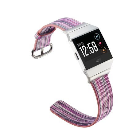 Fitbit Ionic TPU bandje - Fuschia / Zilver