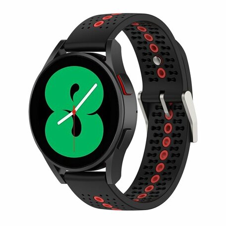 Dot Pattern bandje - Zwart met rood - Samsung Galaxy Watch 5 Pro - 45mm