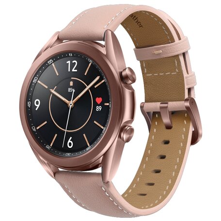 Premium Leather bandje - Lichtroze - Samsung Galaxy Watch 5 Pro - 45mm
