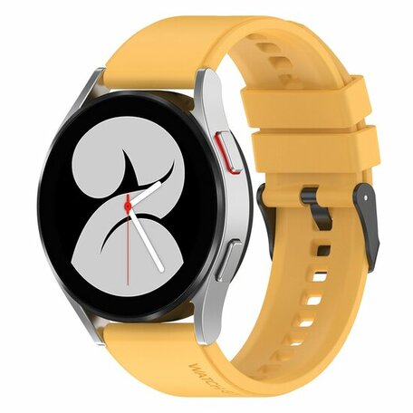 Siliconen gesp bandje - Geel - Samsung Galaxy Watch 4 - 40mm & 44mm