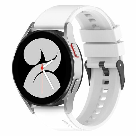 Siliconen gesp bandje - Wit - Samsung Galaxy Watch 4 - 40mm & 44mm