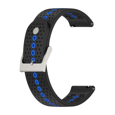 Dot Pattern bandje - Zwart met blauw - Samsung Galaxy Watch 4 - 40mm & 44mm