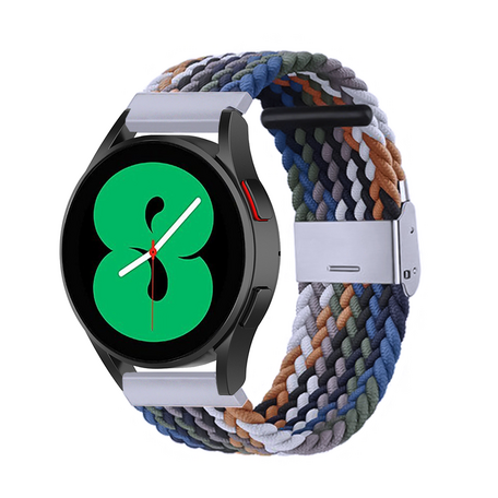 Braided nylon bandje - Multicolor Dark - Samsung Galaxy Watch 4 - 40mm / 44mm