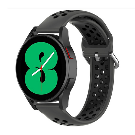 Siliconen sportbandje met gesp - Zwart - Samsung Galaxy Watch 4 - 40mm / 44mm