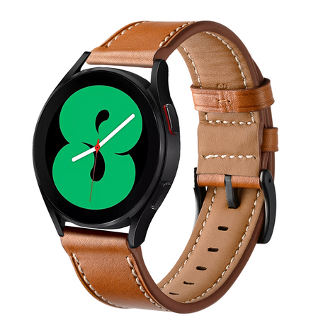 lederen bandje - Bruin - Samsung Galaxy Watch 4 - 40mm & 44mm