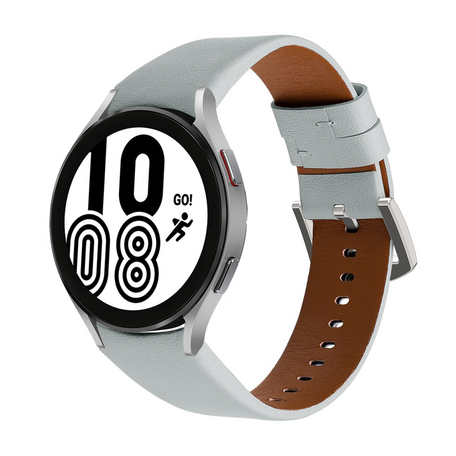 leren bandje - Grijs - Samsung Galaxy Watch 4 - 40mm & 44mm