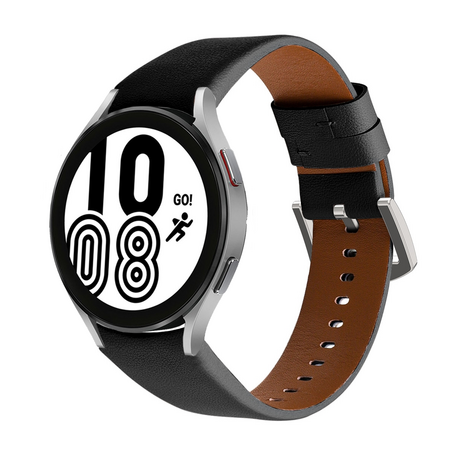 leren bandje - Zwart - Samsung Galaxy Watch 4 - 40mm & 44mm