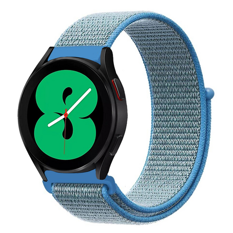 Sport Loop nylon bandje - Blauw - Samsung Galaxy Watch 4 - 40mm / 44mm