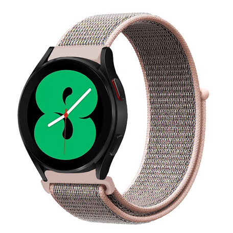 Sport Loop nylon bandje - Zand roze - Samsung Galaxy Watch 4 - 40mm / 44mm
