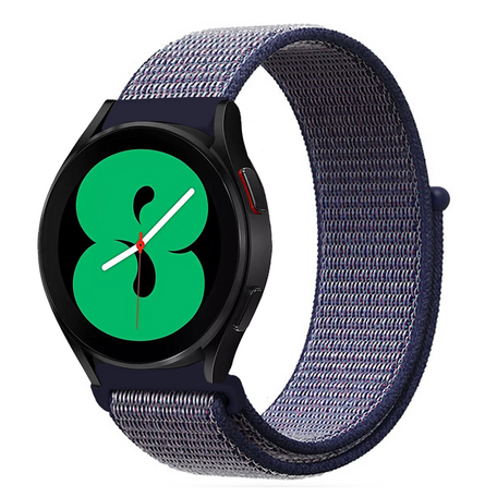 Sport Loop nylon bandje - Donkerblauw - Samsung Galaxy Watch 4 - 40mm / 44mm