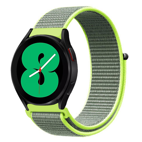 Sport Loop nylon bandje - Neon groen - Samsung Galaxy Watch 4 - 40mm / 44mm