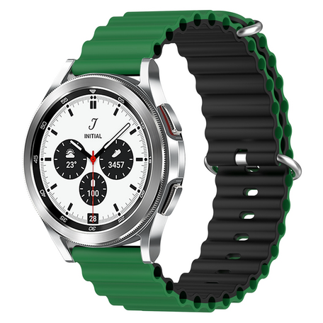 Ocean Style bandje - Groen / zwart - Samsung Galaxy Watch 4 Classic - 42mm & 46mm