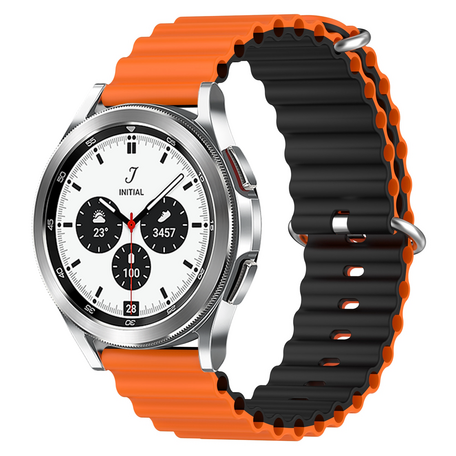 Ocean Style bandje - Oranje / zwart - Samsung Galaxy Watch 4 Classic - 42mm & 46mm