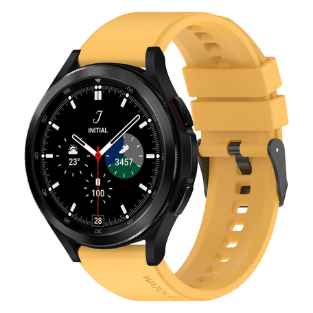 Siliconen gesp bandje - Geel - Samsung Galaxy Watch 4 Classic - 42mm & 46mm