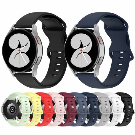 Solid color sportband - Zwart - Samsung Galaxy Watch 4 Classic - 42mm & 46mm